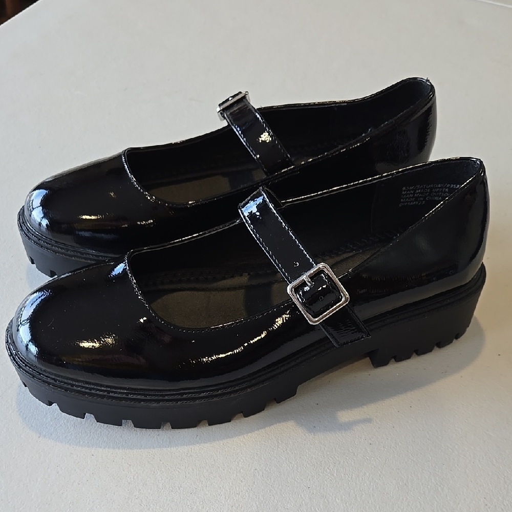 Sincerely JULES Black Mary Jane Shoes, Size 9.5M. New Without Tag
